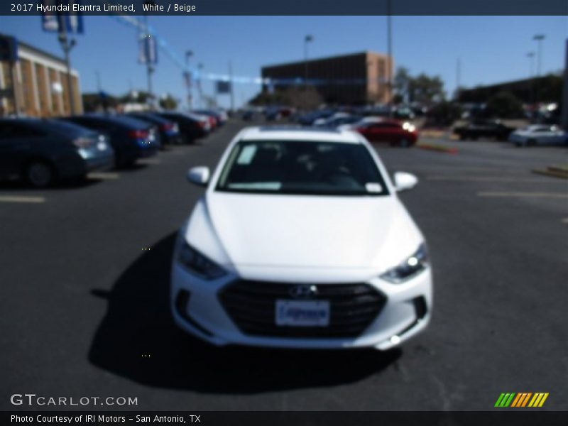 White / Beige 2017 Hyundai Elantra Limited