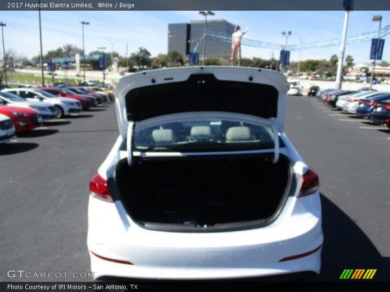 White / Beige 2017 Hyundai Elantra Limited