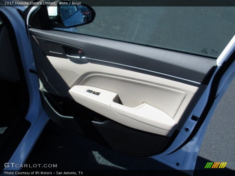 White / Beige 2017 Hyundai Elantra Limited