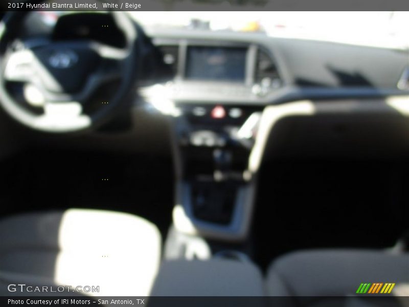White / Beige 2017 Hyundai Elantra Limited