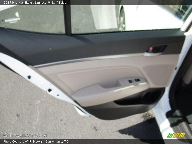 White / Beige 2017 Hyundai Elantra Limited