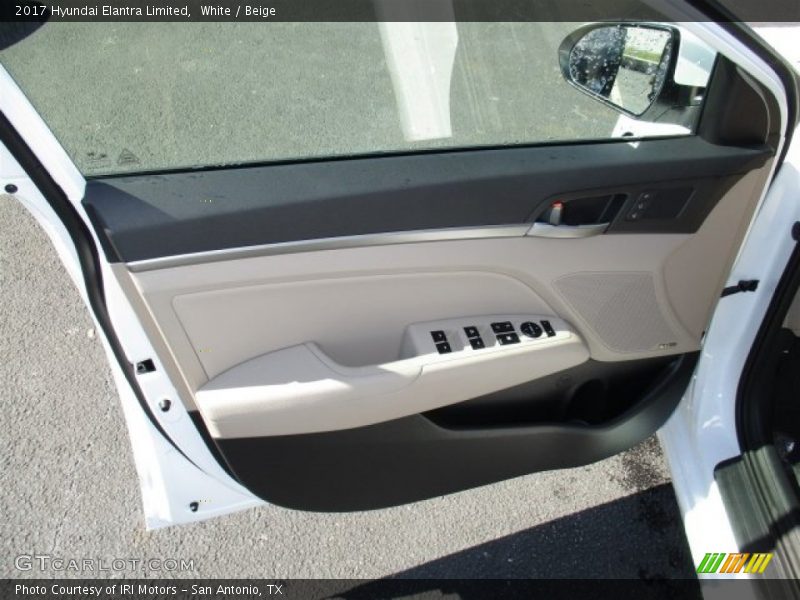 White / Beige 2017 Hyundai Elantra Limited