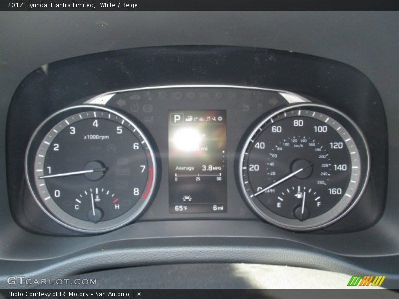 White / Beige 2017 Hyundai Elantra Limited