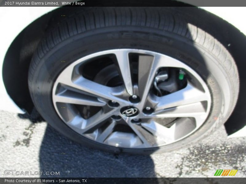 White / Beige 2017 Hyundai Elantra Limited