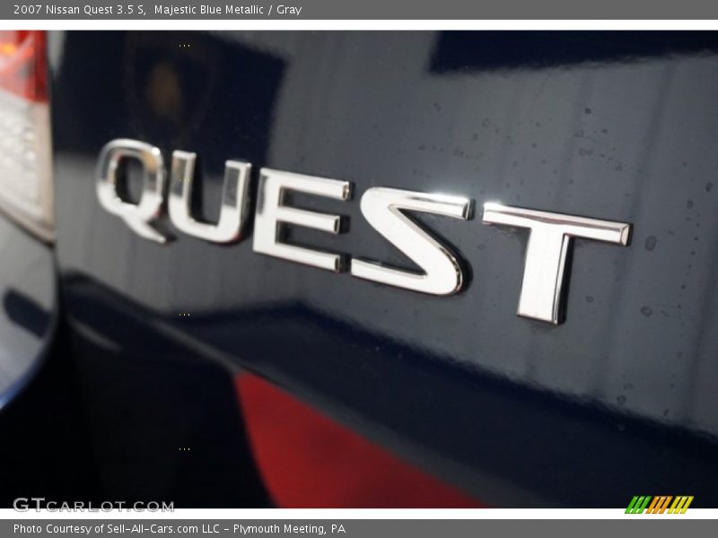 Majestic Blue Metallic / Gray 2007 Nissan Quest 3.5 S