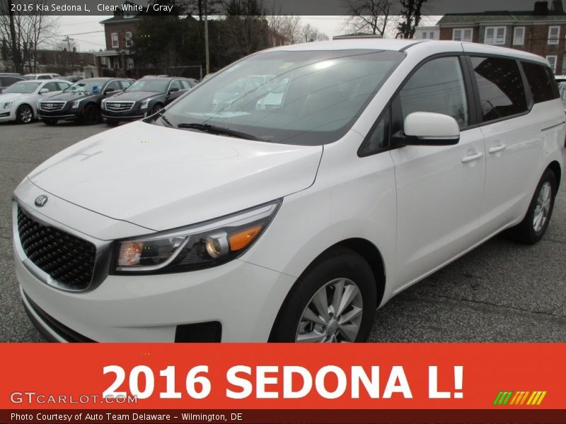 Clear White / Gray 2016 Kia Sedona L