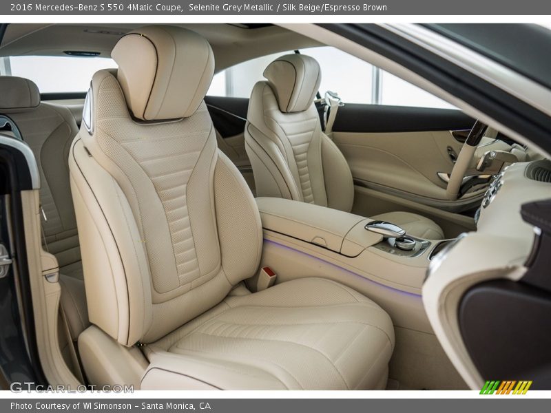 Selenite Grey Metallic / Silk Beige/Espresso Brown 2016 Mercedes-Benz S 550 4Matic Coupe
