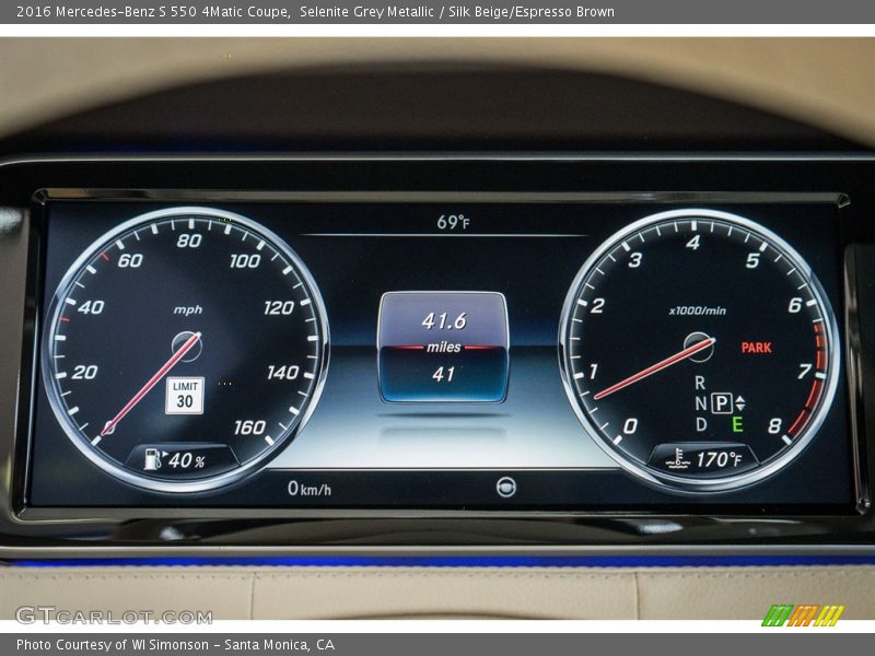 Selenite Grey Metallic / Silk Beige/Espresso Brown 2016 Mercedes-Benz S 550 4Matic Coupe