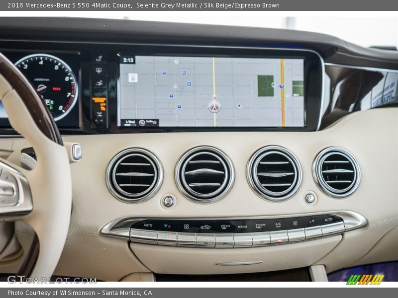 Selenite Grey Metallic / Silk Beige/Espresso Brown 2016 Mercedes-Benz S 550 4Matic Coupe