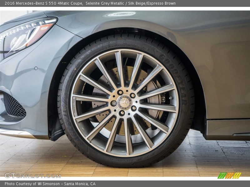 Selenite Grey Metallic / Silk Beige/Espresso Brown 2016 Mercedes-Benz S 550 4Matic Coupe