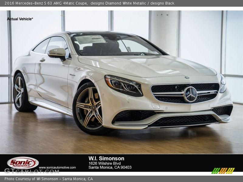 designo Diamond White Metallic / designo Black 2016 Mercedes-Benz S 63 AMG 4Matic Coupe
