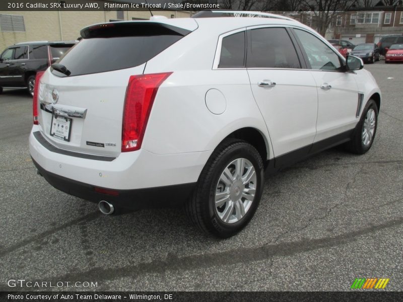 Platinum Ice Tricoat / Shale/Brownstone 2016 Cadillac SRX Luxury AWD