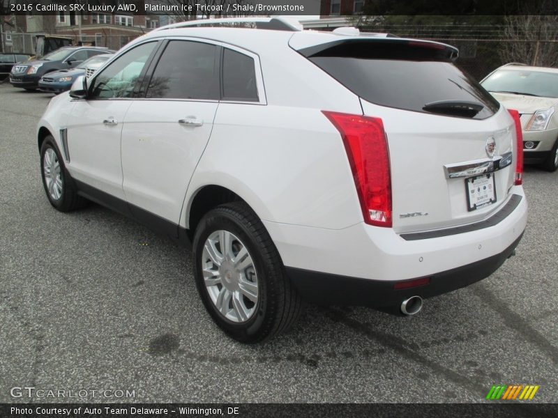 Platinum Ice Tricoat / Shale/Brownstone 2016 Cadillac SRX Luxury AWD