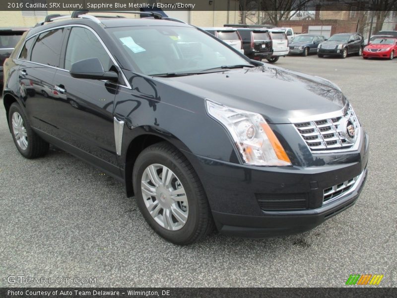 Sapphire Blue Metallic / Ebony/Ebony 2016 Cadillac SRX Luxury