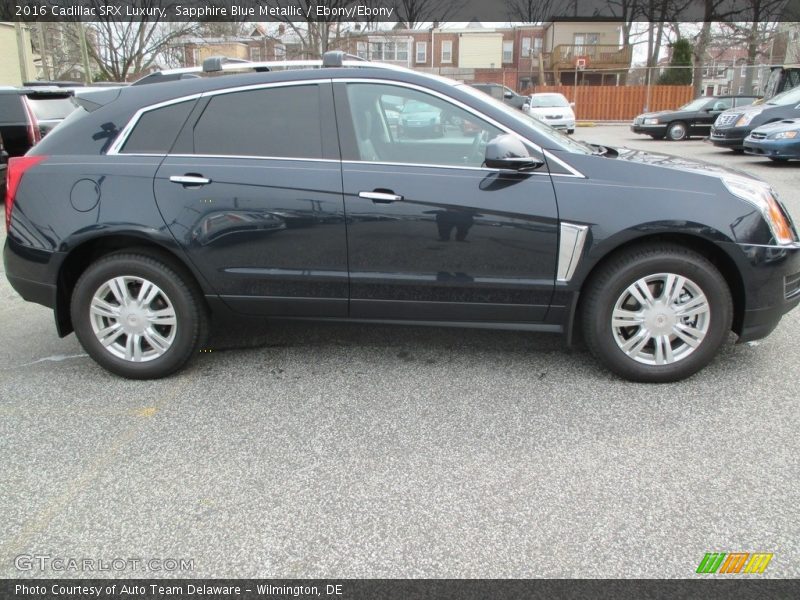 Sapphire Blue Metallic / Ebony/Ebony 2016 Cadillac SRX Luxury