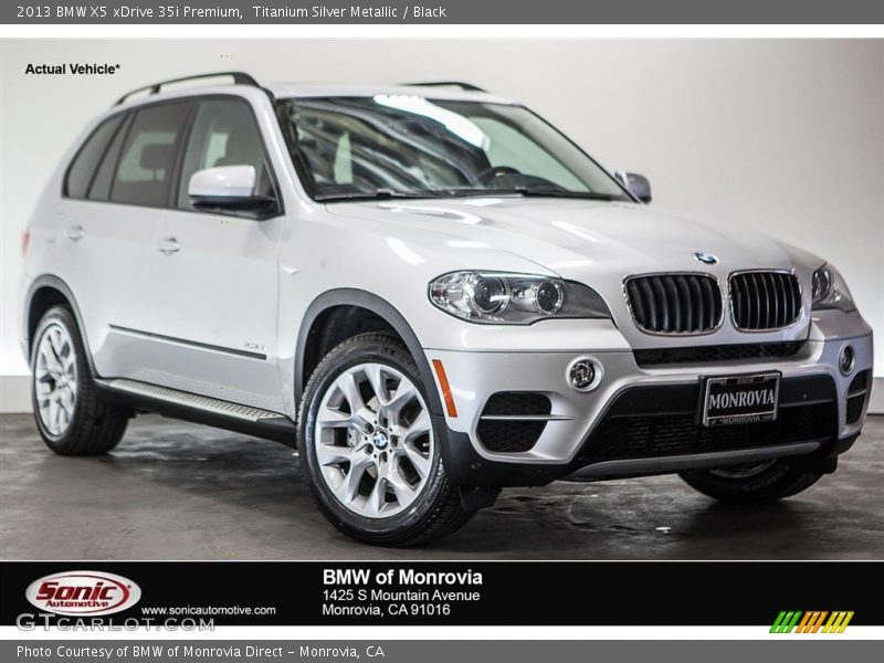 Titanium Silver Metallic / Black 2013 BMW X5 xDrive 35i Premium