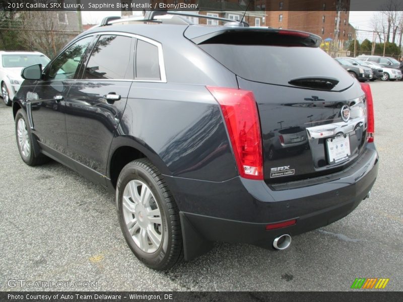 Sapphire Blue Metallic / Ebony/Ebony 2016 Cadillac SRX Luxury