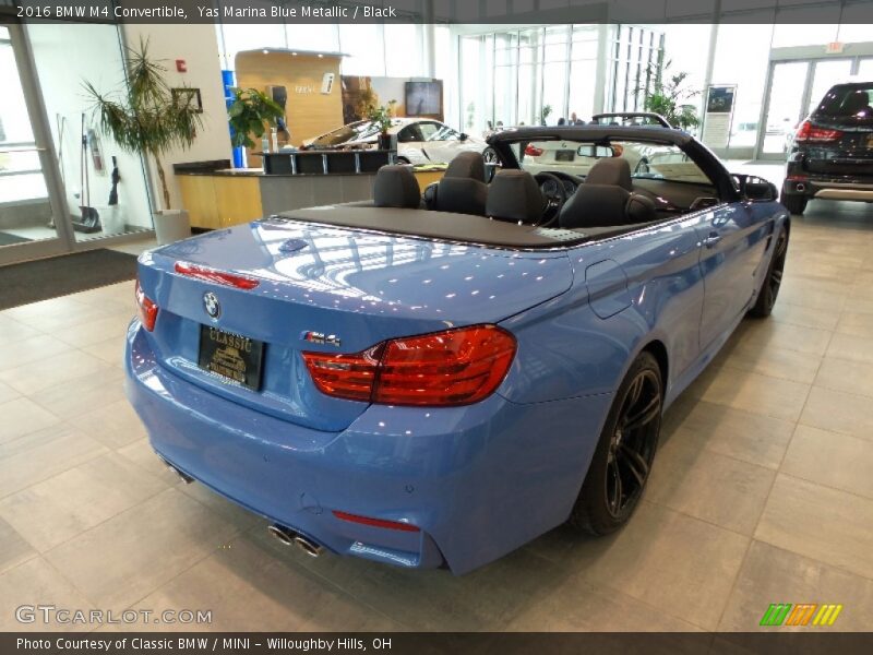 Yas Marina Blue Metallic / Black 2016 BMW M4 Convertible