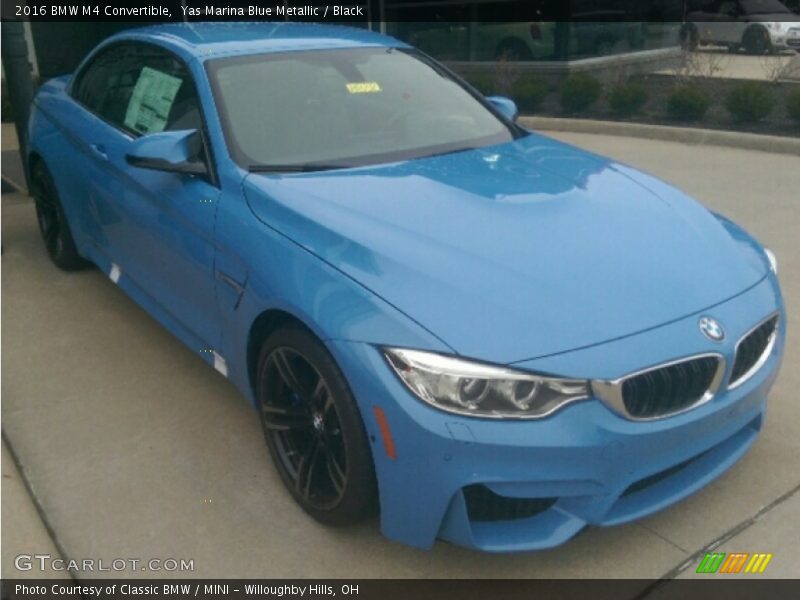 Yas Marina Blue Metallic / Black 2016 BMW M4 Convertible