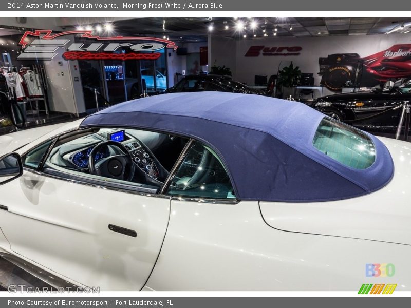 Morning Frost White / Aurora Blue 2014 Aston Martin Vanquish Volante