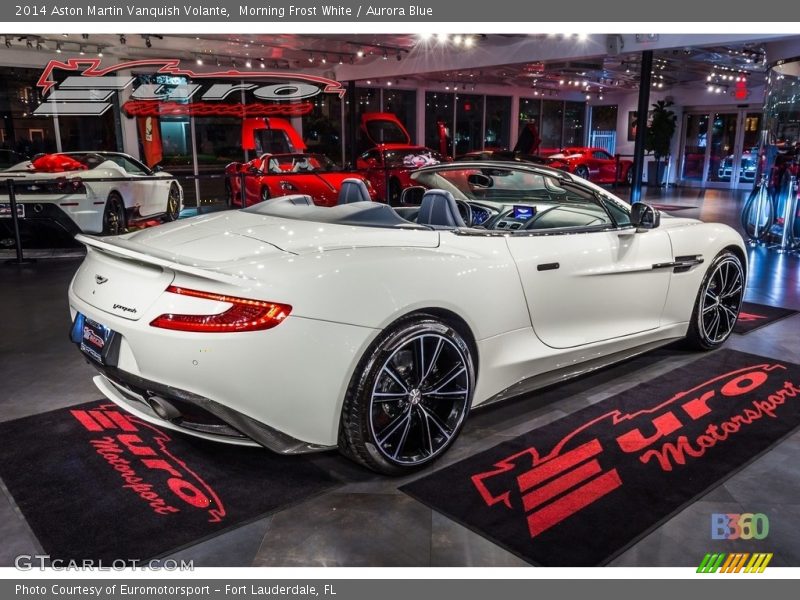 Morning Frost White / Aurora Blue 2014 Aston Martin Vanquish Volante
