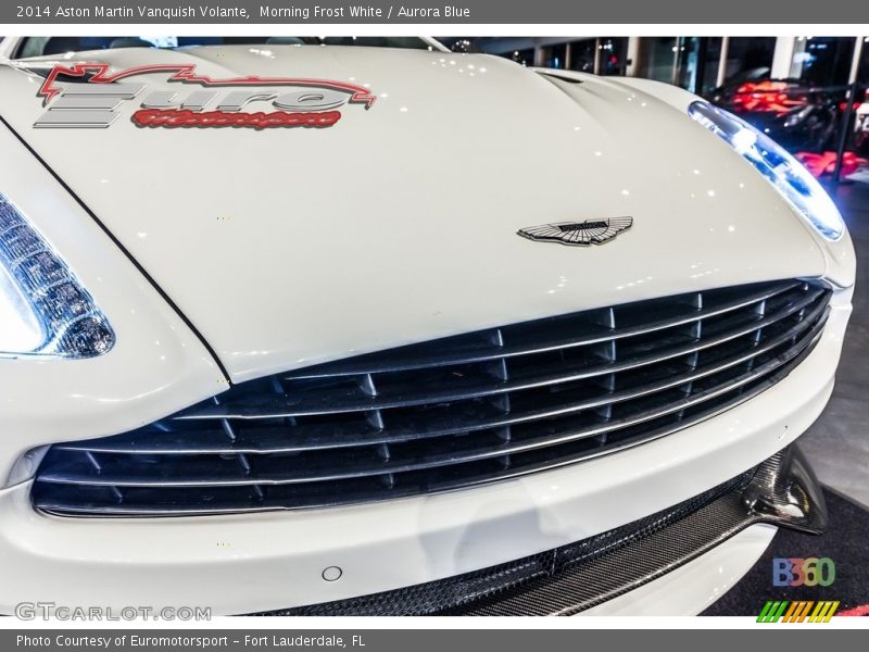 Morning Frost White / Aurora Blue 2014 Aston Martin Vanquish Volante
