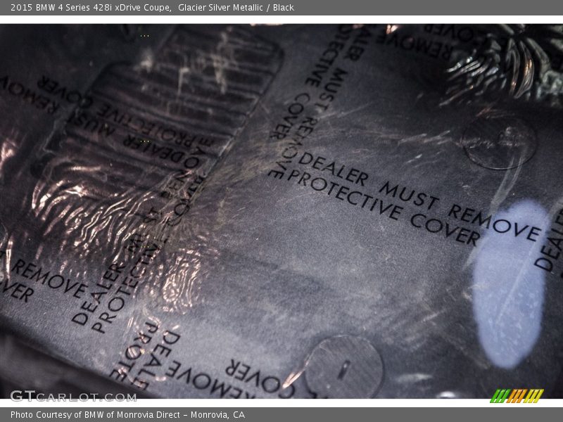 Glacier Silver Metallic / Black 2015 BMW 4 Series 428i xDrive Coupe