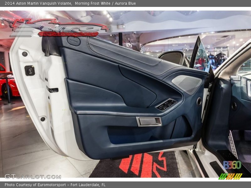 Morning Frost White / Aurora Blue 2014 Aston Martin Vanquish Volante
