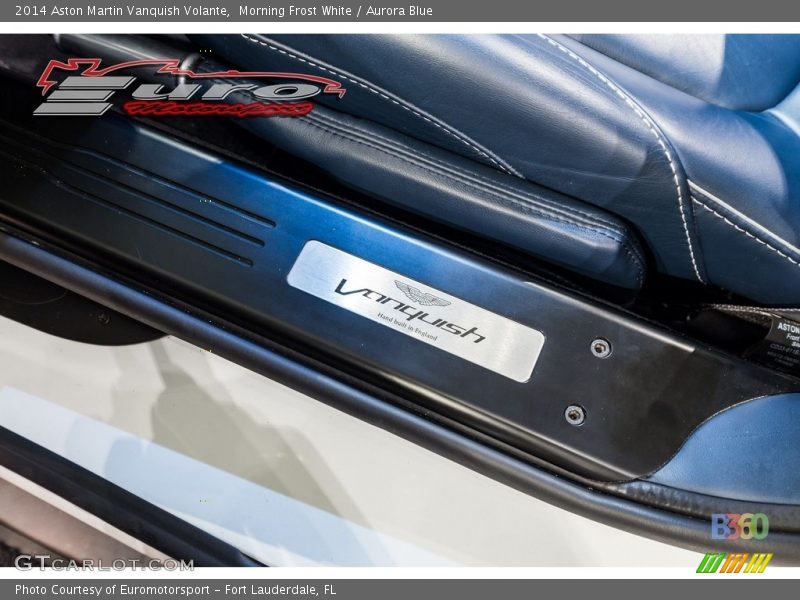 Morning Frost White / Aurora Blue 2014 Aston Martin Vanquish Volante