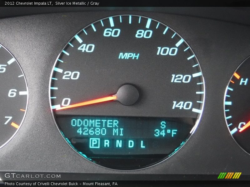 Silver Ice Metallic / Gray 2012 Chevrolet Impala LT