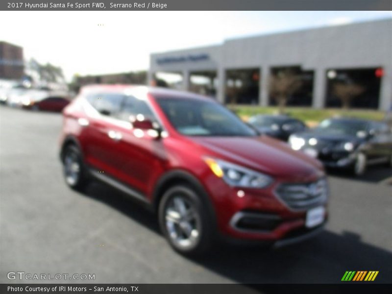 Serrano Red / Beige 2017 Hyundai Santa Fe Sport FWD