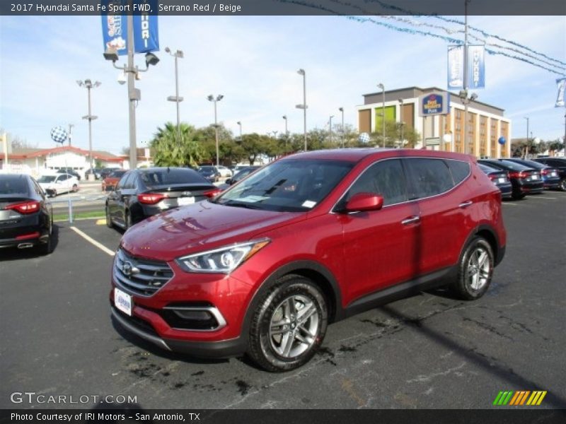 Serrano Red / Beige 2017 Hyundai Santa Fe Sport FWD