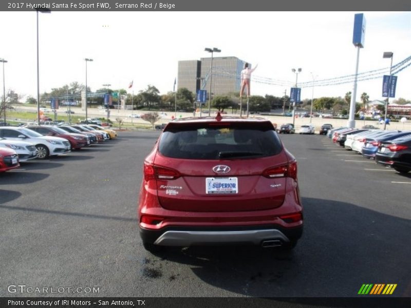 Serrano Red / Beige 2017 Hyundai Santa Fe Sport FWD