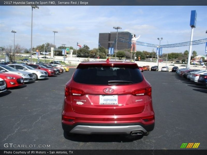 Serrano Red / Beige 2017 Hyundai Santa Fe Sport FWD