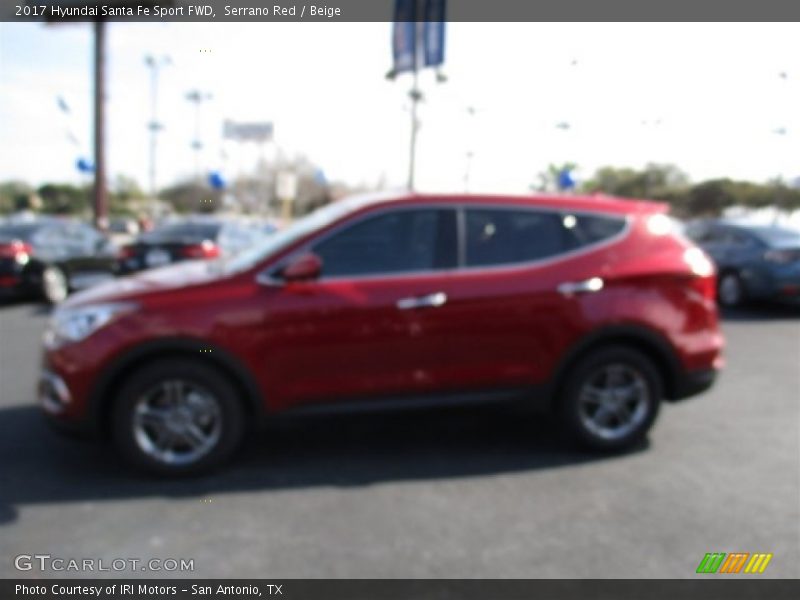 Serrano Red / Beige 2017 Hyundai Santa Fe Sport FWD