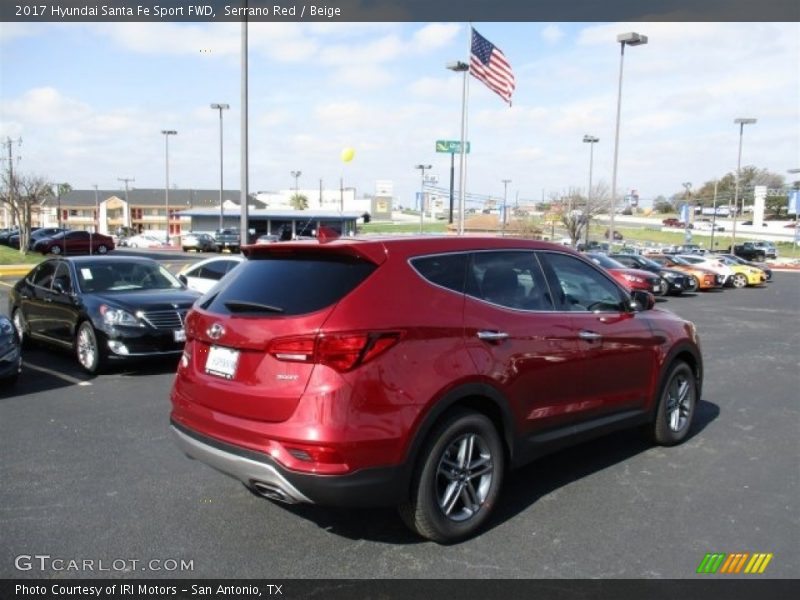 Serrano Red / Beige 2017 Hyundai Santa Fe Sport FWD