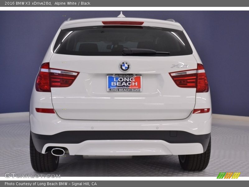 Alpine White / Black 2016 BMW X3 xDrive28d