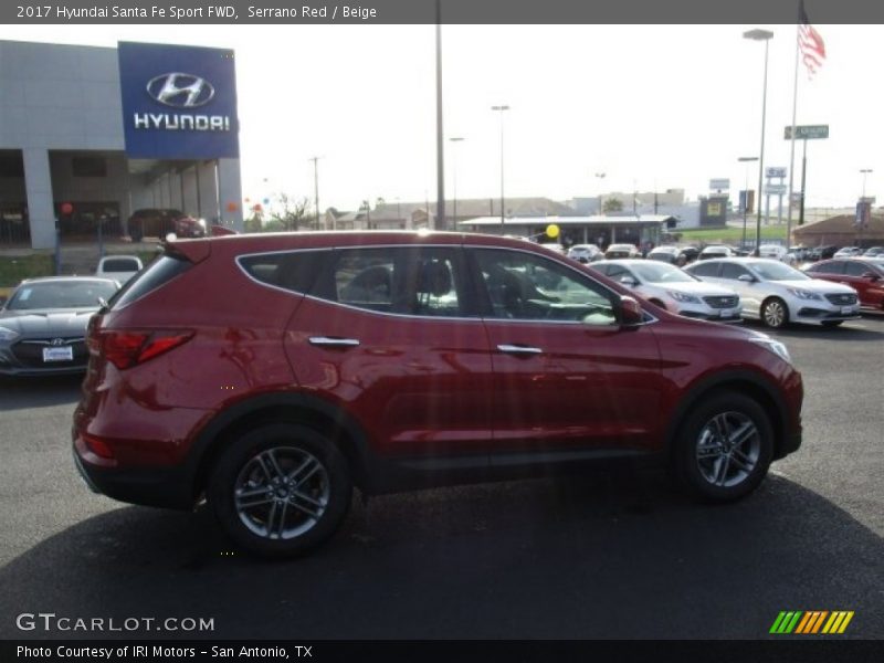 Serrano Red / Beige 2017 Hyundai Santa Fe Sport FWD