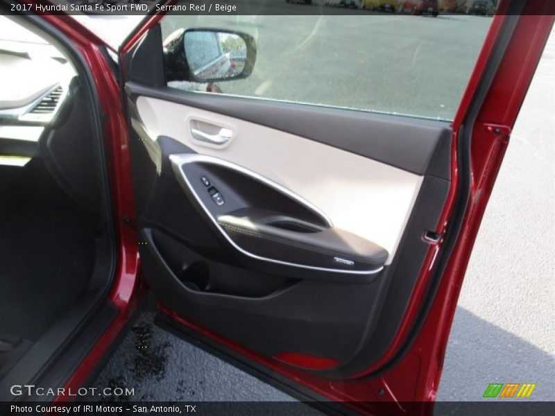 Serrano Red / Beige 2017 Hyundai Santa Fe Sport FWD