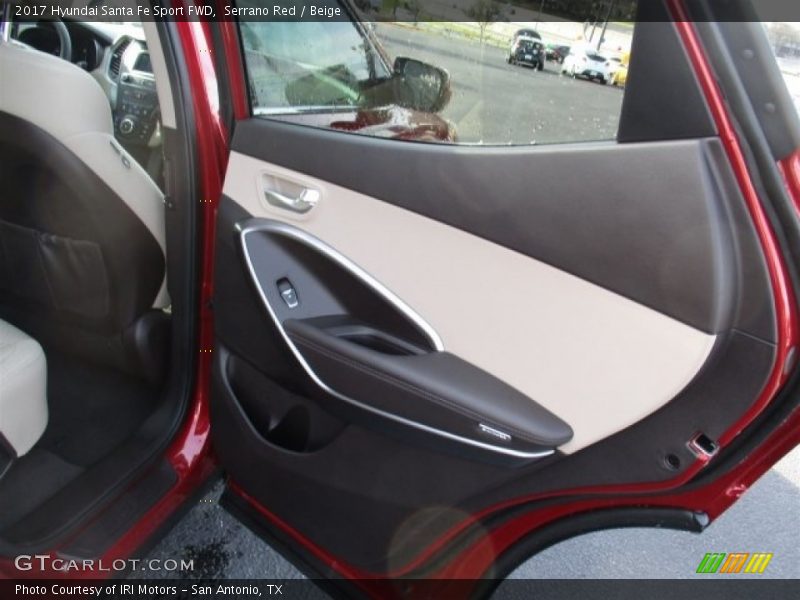 Serrano Red / Beige 2017 Hyundai Santa Fe Sport FWD