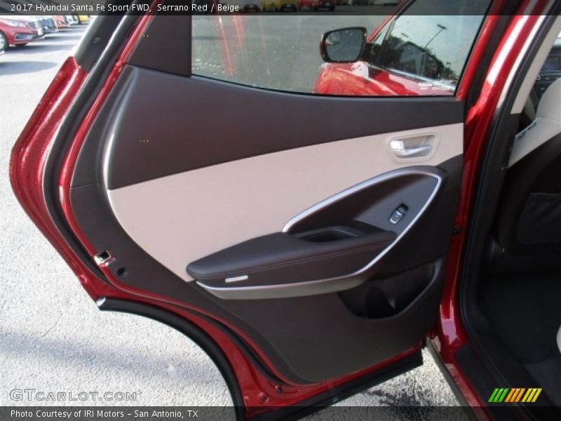 Serrano Red / Beige 2017 Hyundai Santa Fe Sport FWD