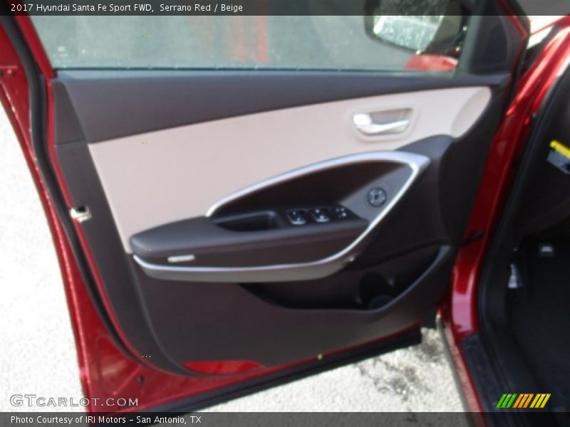 Serrano Red / Beige 2017 Hyundai Santa Fe Sport FWD