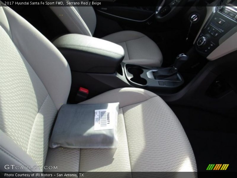 Serrano Red / Beige 2017 Hyundai Santa Fe Sport FWD