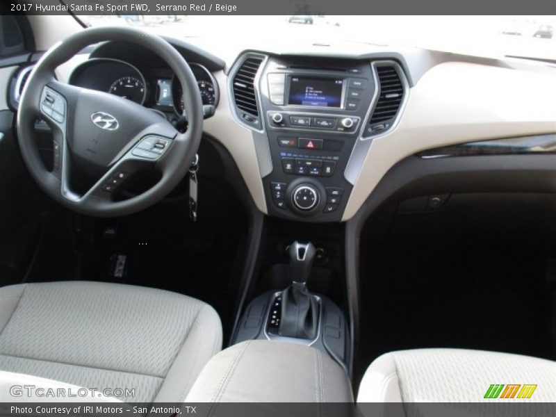 Serrano Red / Beige 2017 Hyundai Santa Fe Sport FWD