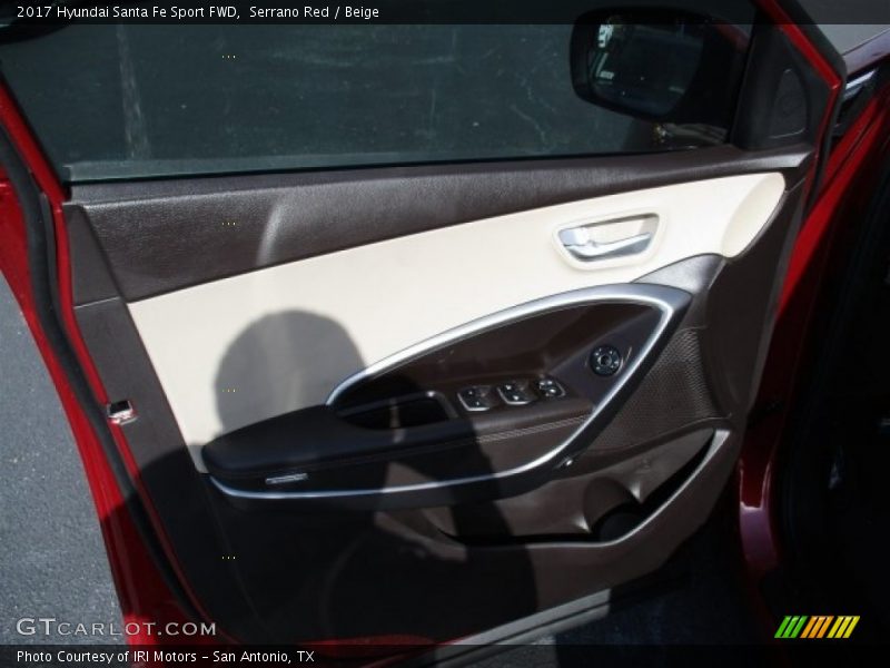 Serrano Red / Beige 2017 Hyundai Santa Fe Sport FWD