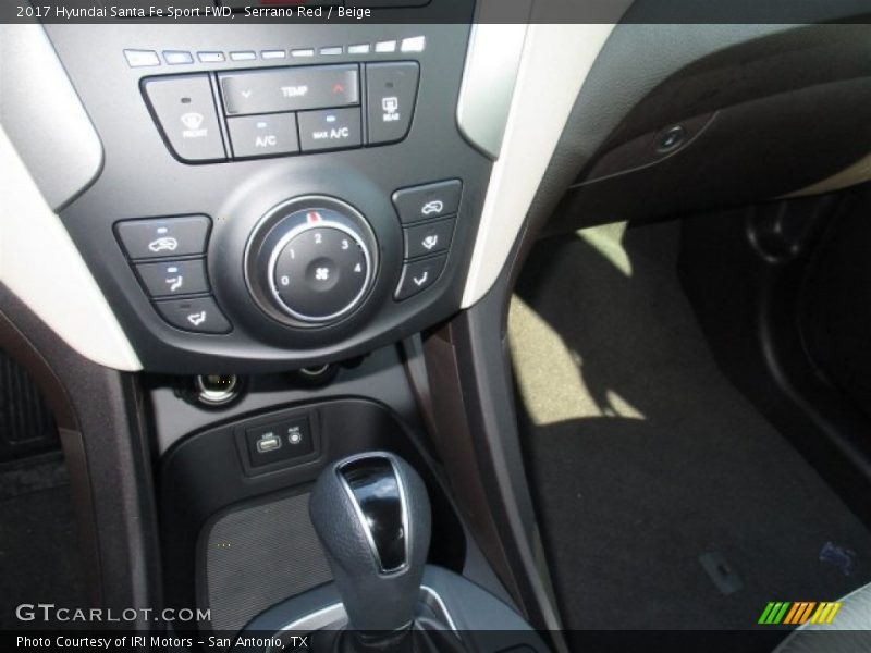 Serrano Red / Beige 2017 Hyundai Santa Fe Sport FWD