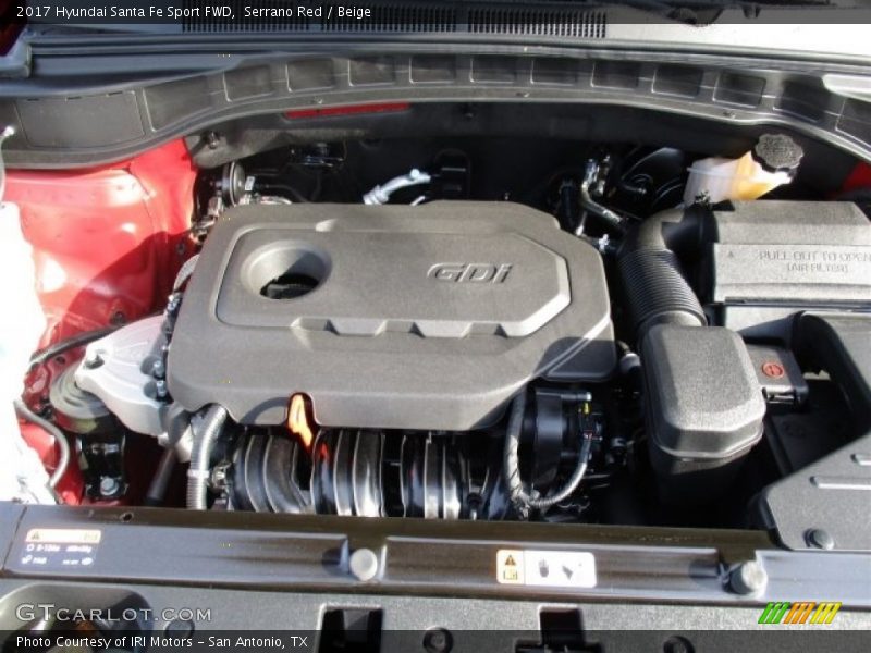 Serrano Red / Beige 2017 Hyundai Santa Fe Sport FWD