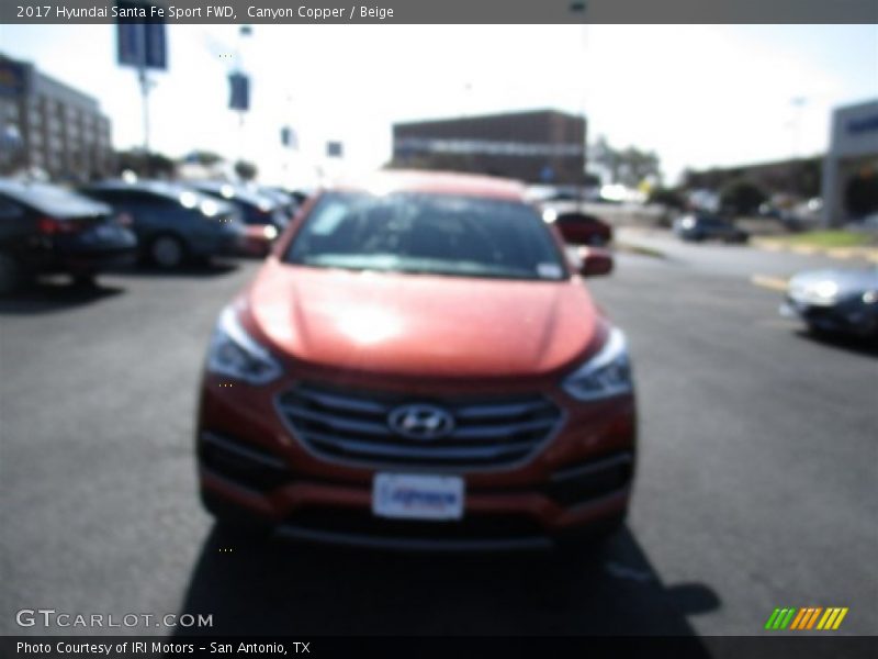 Canyon Copper / Beige 2017 Hyundai Santa Fe Sport FWD