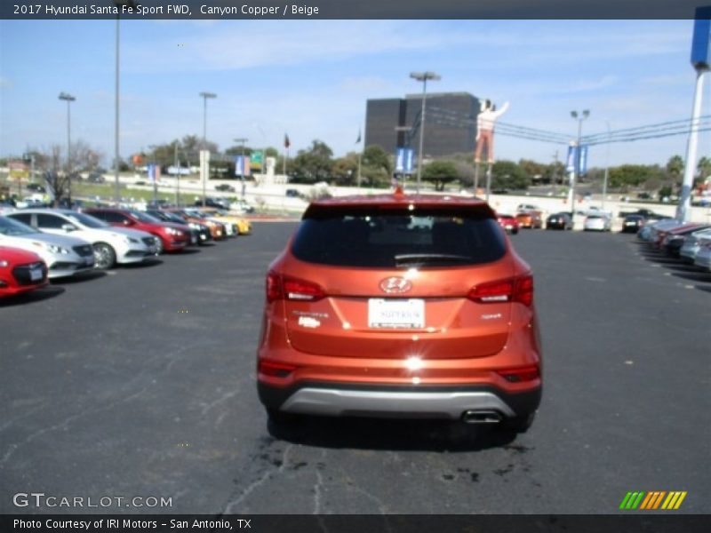 Canyon Copper / Beige 2017 Hyundai Santa Fe Sport FWD