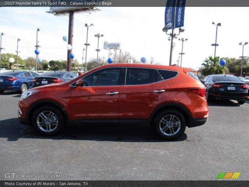 Canyon Copper / Beige 2017 Hyundai Santa Fe Sport FWD